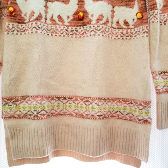 Anthropologie Aimee Pommed Wool Blend Alpaca Print Sweater Size XS - Picture 7 of 11